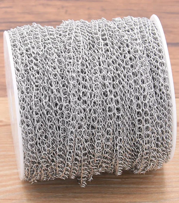 5 Meters/Lot 3 Size Stainless Steel Polishing Necklace Tail Chains For DIY Jewelry Findings Making Materials Handmade Supplies