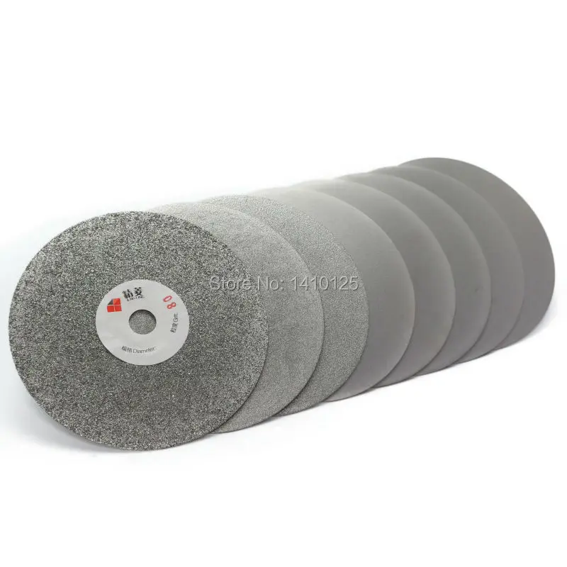 5" inch 125mm Grit 60-3000 Diamond Grinding Disc Wheel Coated Flat Lap Disk Lapidary Tools Gemstone Jewelry Glass