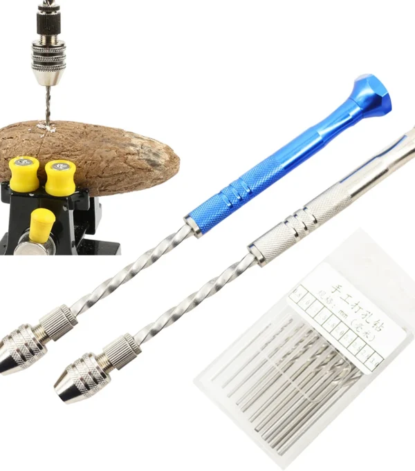 1 Set Jewelry Tools Push type Semi-automatic Mini Drill Handmade Screw Handheld For Epoxy Resin Jewelry Making DIY Wood Craft