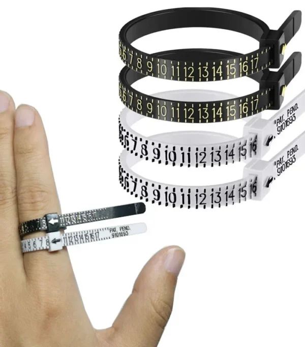 Ring Ruler Measurer Finger Coil Ring Sizing Tool UK Size US Size Measurements Ring Sizer Accessory Insert Guard Tightener Tools