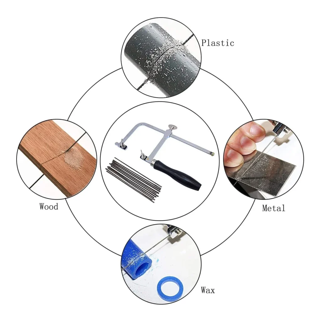 Jeweler's Saw Frame Adjustable with 144 Blades Professional Jewelry Making Kit - Image 2