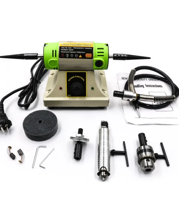 110V Polishing Machine For DIY Woodworking Jade Jewelry Dental Bench Lathe Machine Motor Grinding Machine