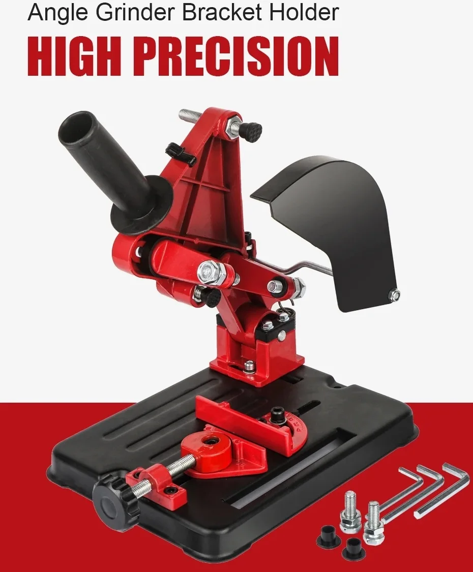 Angle Grinder Bracket Holder Angle Grinder Stand Support for 100-125 Cutter Angle Grinder Cast Iron Base Power Tool Accessory