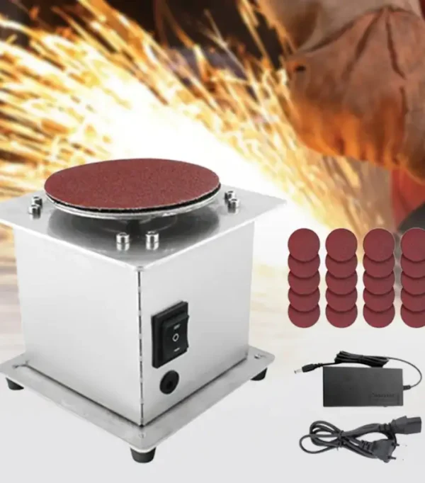 Mini Disc Sander 5 inch Electric Small Sanding Disc Machine 6000RPM for Wood Metal Knife Stone Grinding Cutting Carving Polish