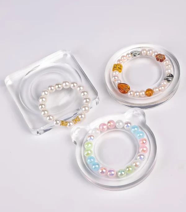 9.5cmx9.5cm Acrylic Beading Tray DIY Bracelet Necklace Jewelry Making Beading Organizer Bead Board Measuring Tools Accessories