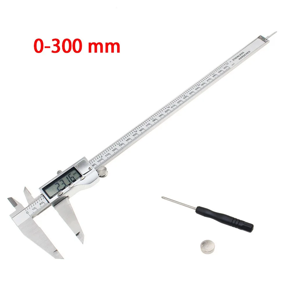 300mm 12" Digital CALIPER 0-300mm Electronic Vernier Caliper Metal Case Stainless Steel Digital Slider Caliper Gauge Micrometer