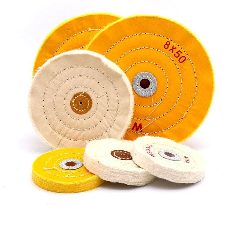 75mm- 200mm Polishing Wheel Cloth Buffing Wheel Gold Silver Jewelry Mirror Polish Pad For Bench Grinder Power Tool Accessories