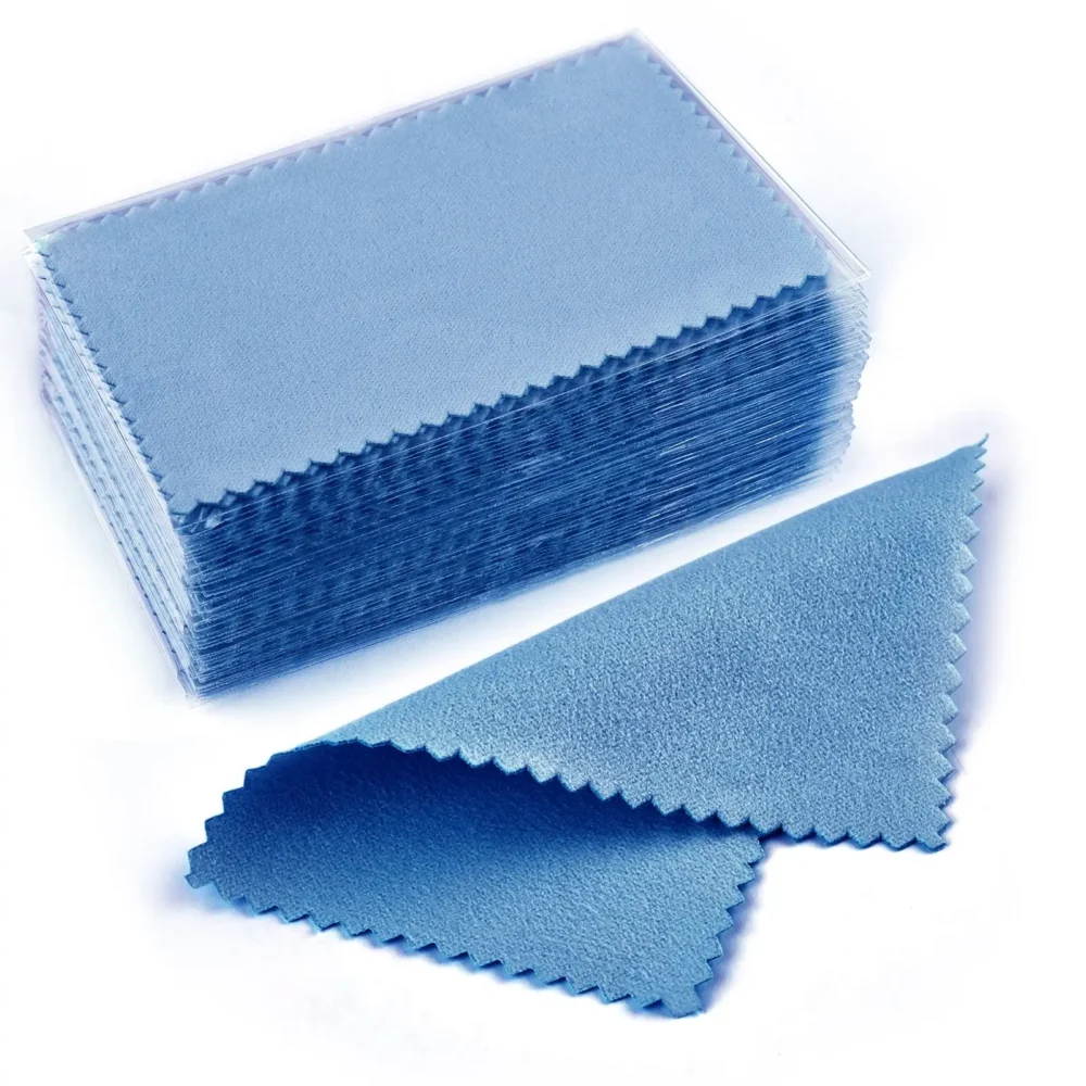 50pcs 10x6.3cm/8x6cm Silver Polish Cleaner Wipe Cloth For Silver Metal Jewelry Tool Supplies Cleaning Polishing Cloth - Image 4