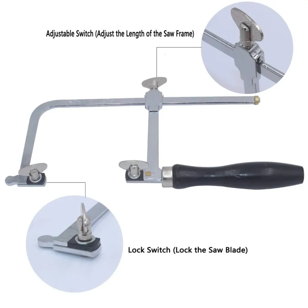 Jeweler's Saw Frame Adjustable with 144 Blades Professional Jewelry Making Kit - Image 3