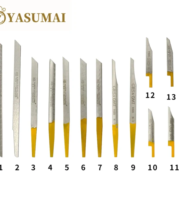 Yasumai Professional Engraving Knife Jewelry Engraver Tools for Pneumatic Impact Engraver Cutting Jewelry Making Tool for Jewele