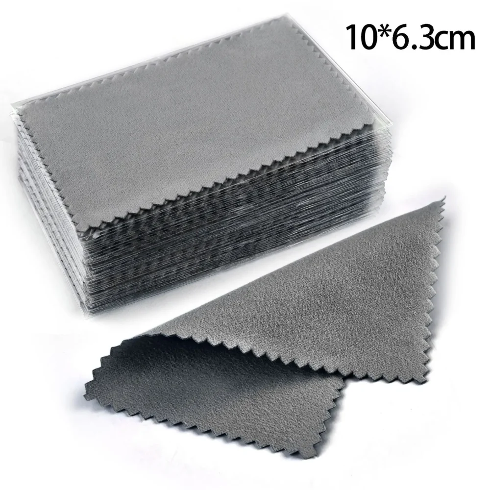 50pcs 10x6.3cm/8x6cm Silver Polish Cleaner Wipe Cloth For Silver Metal Jewelry Tool Supplies Cleaning Polishing Cloth - Image 6