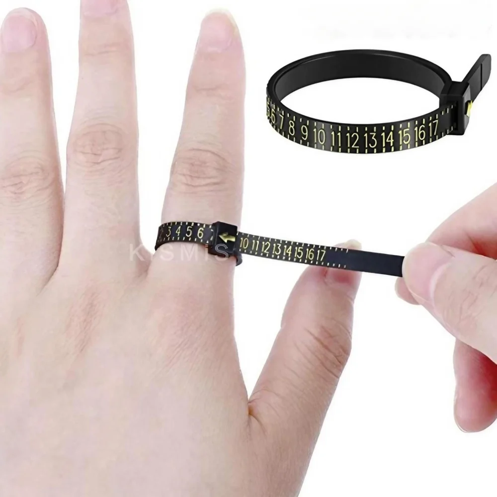 KISMIS 1PC White/Black US/EU Sizes Wedding Ring Band Ring Sizer Measure Genuine Tester Finger Gauge Jewelry Accessory Tools - Image 3