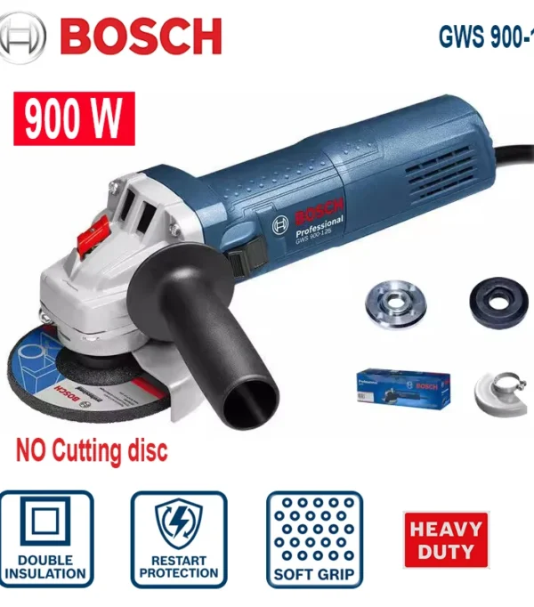 Bosch Professional Angle Grinder GWS 900-125 /100 Electric Grinder 900W Motor 125mm Slice Grinding Cutting Polishing Rotary Tool