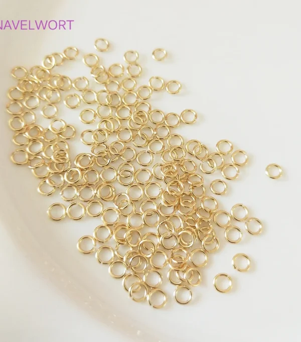 Multi Size 14K/18K Gold Plated Open Jump Ring Connecting Rings For Jewelry Making Brass Split Rings Jewelry And Accessories