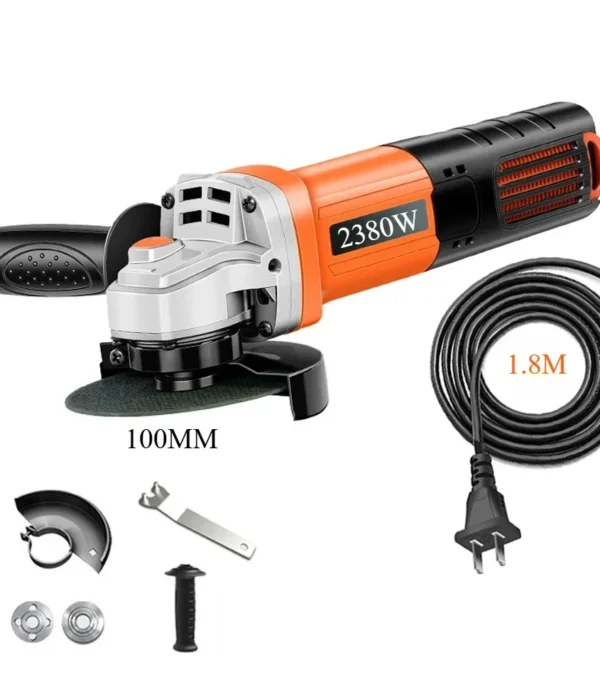100/125mm Electric Angle Grinder 220V Corded Grinding Machine 6 Speeds Power Tools Adjustable Cutting Polishing Machine Home Use