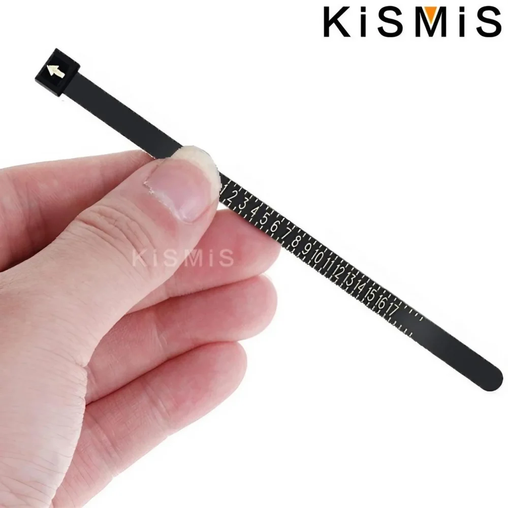 KISMIS 1PC White/Black US/EU Sizes Wedding Ring Band Ring Sizer Measure Genuine Tester Finger Gauge Jewelry Accessory Tools - Image 4