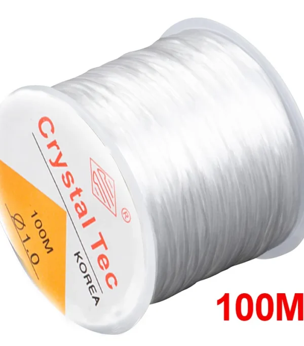 100m Strong Elastic Crystal Beading Thread Cord Jewelry Making Necklace Bracelet DIY Beads String Stretchable Thickness 0.5-1mm