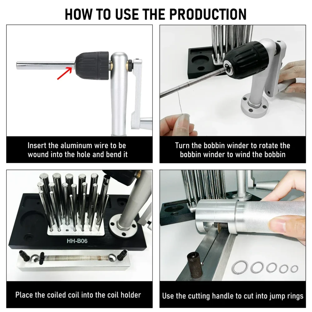 Professional Stainless Steel Jump Ring Maker with 20 Mandrels Wire Drawing Machine From 2.5mm to 12mm for Jewelry Maker - Image 2